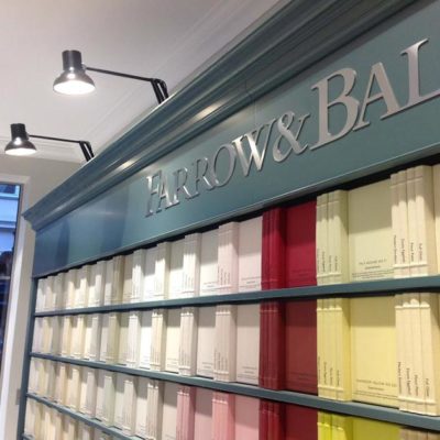 Farrow and ball faux book wall covering