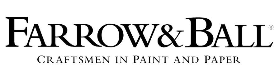 Farrow ball craftsmen in paint and paper logo vector