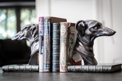 Greyhound bookends pair f0441