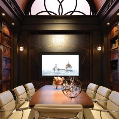 Iwc conference room faux bookcases